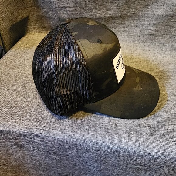 Yupoong Brantley Gilbert Knuckles Black Camo Mesh Back Snapback Trucker Hat - Picture 6 of 8